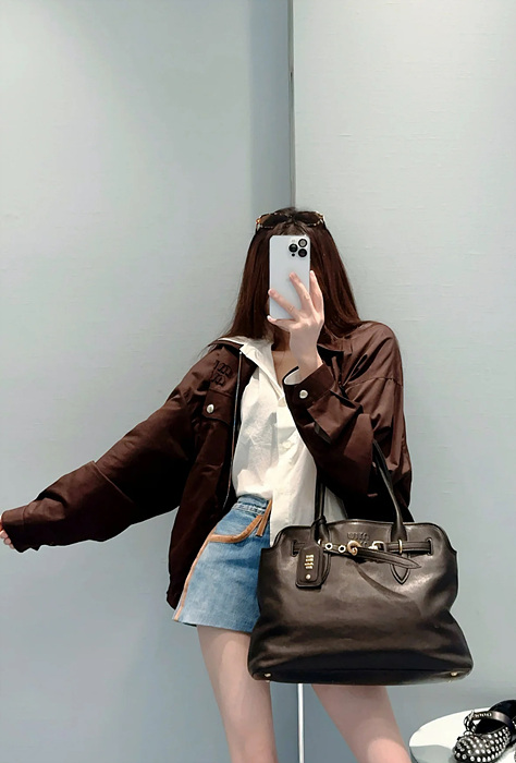 miu mi* 아방뛰르 나파 가죽백 미디움 5bg291 [정품급]
