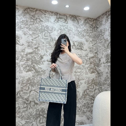 북토트백 미디움 샴브레이 [정품급]
