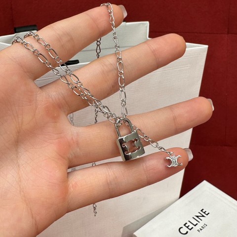 celin* 트리오페 락 목걸이