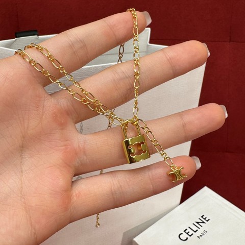 celin* 트리오페 락 목걸이