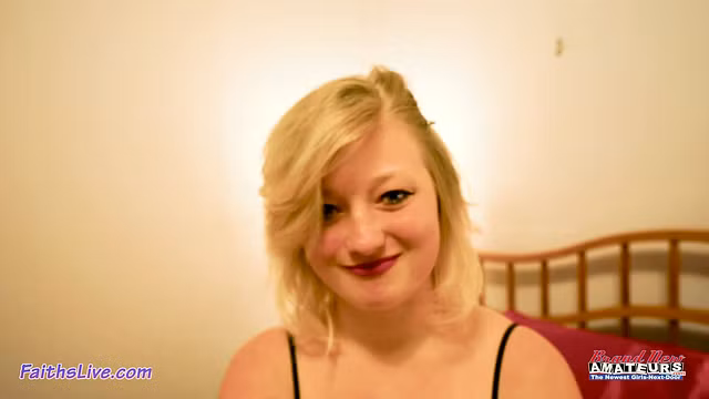 Beautiful busty blonde Faith Asha sloppy oral intense pounding!