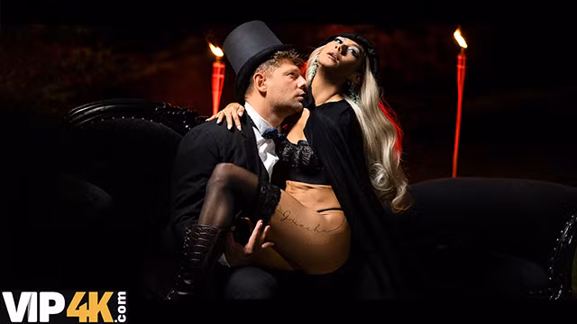 Bufu xxx. Blonde sexy witch penetrated so deep that she blows up