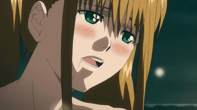 Long blonde cutie loves getting fucked doggy style outside. hentai