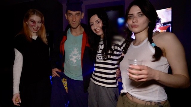 Wild orgy at sex party - students fuck and get orgasms
